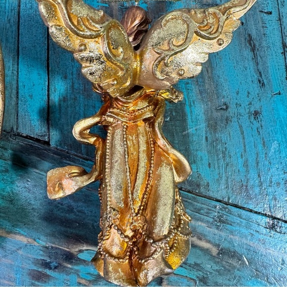 Vintage Angel Gold Christmas Tree Ornaments - Picture 8 of 12